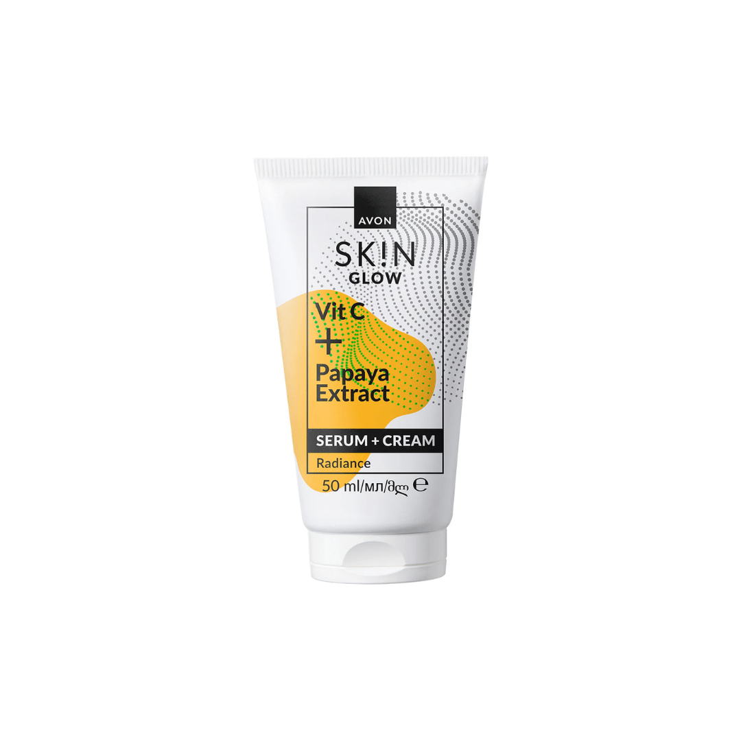 سرم و کرم براق کننده صورت آون اسکین، ویتامین C و عصاره پاپایا